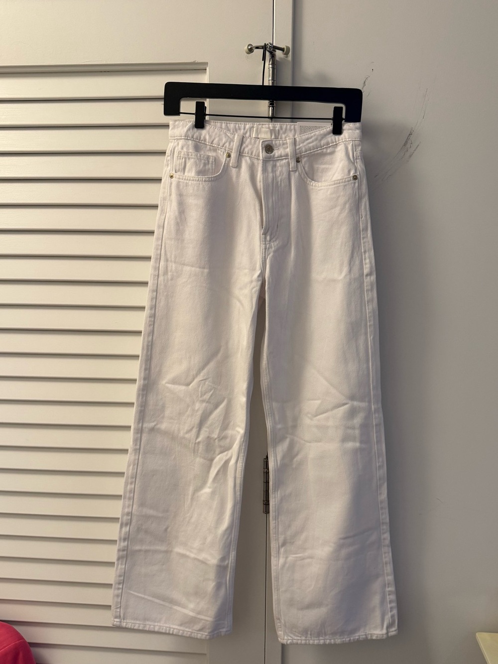 H&M White Straight-Leg Women's Jeans